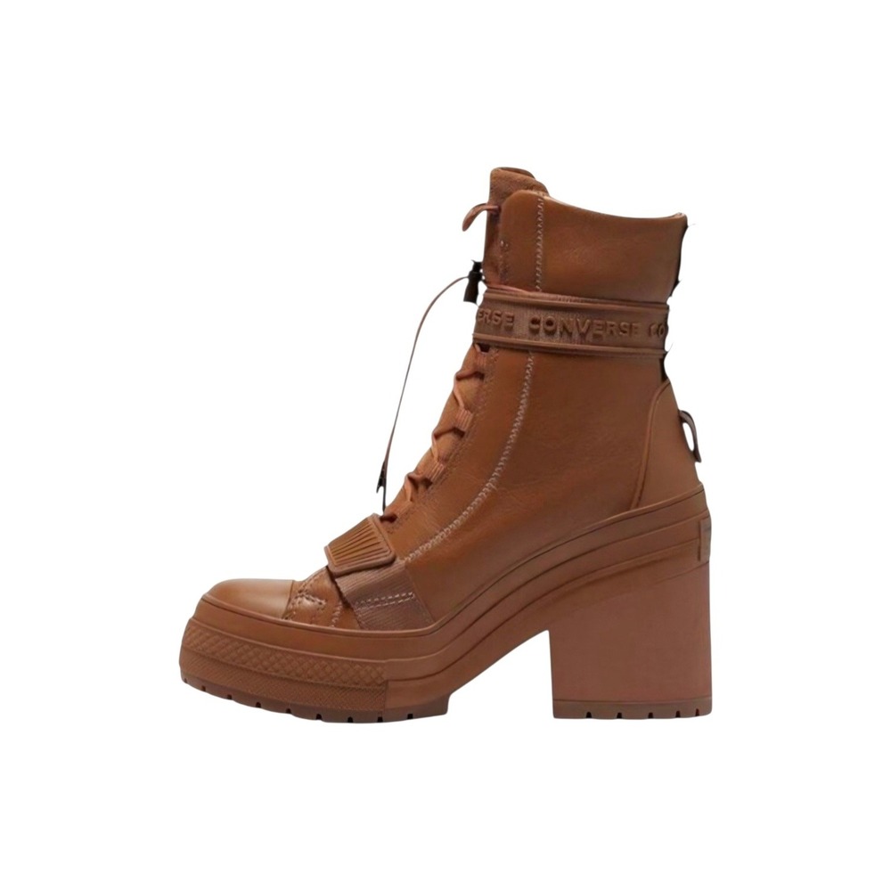 Converse Chuck Taylor Chunky Leather Heeld Platformed‎ Leather Boots sz 5.5